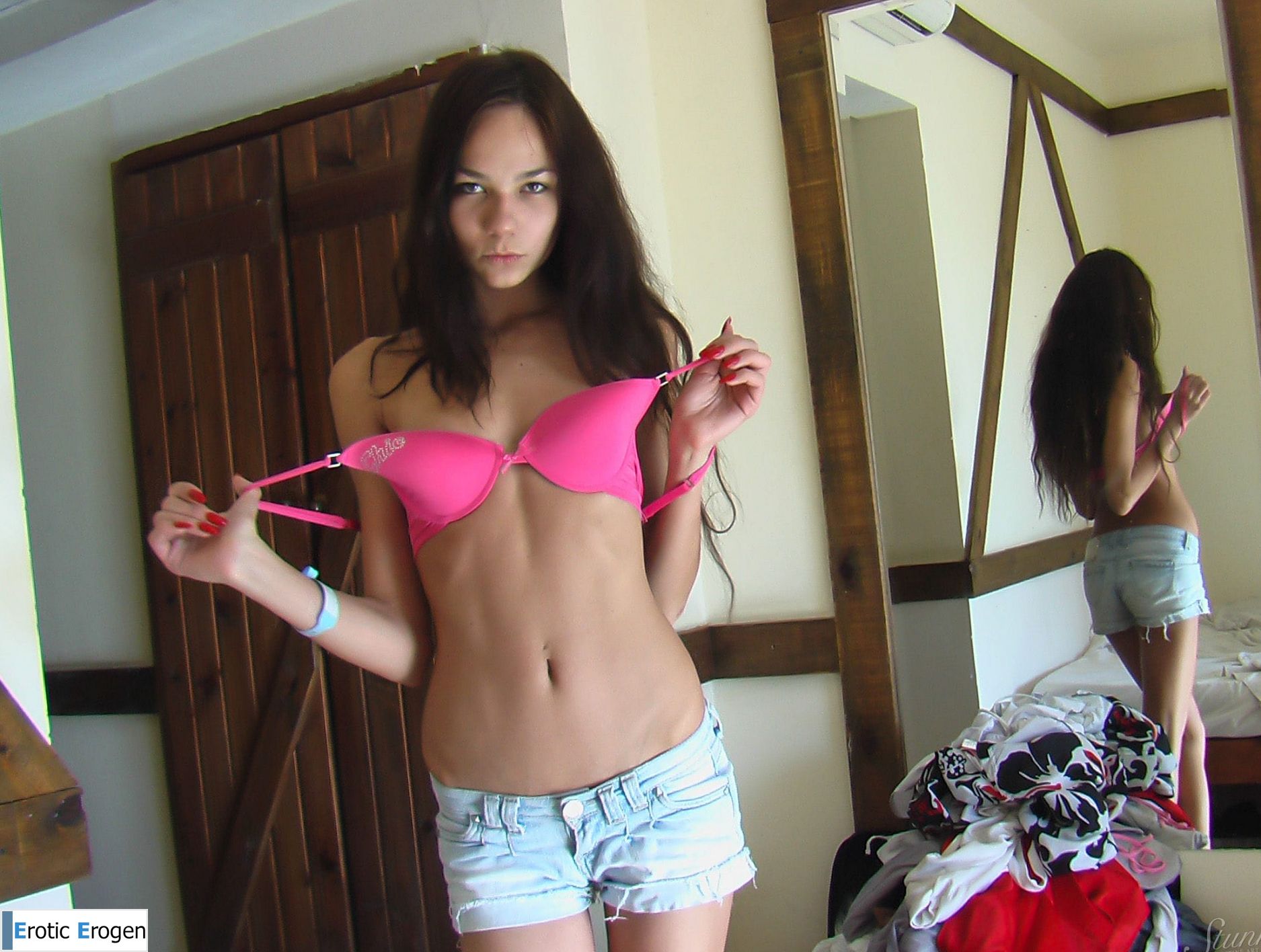 Julia P in Bedroom Undressing. Picture 8