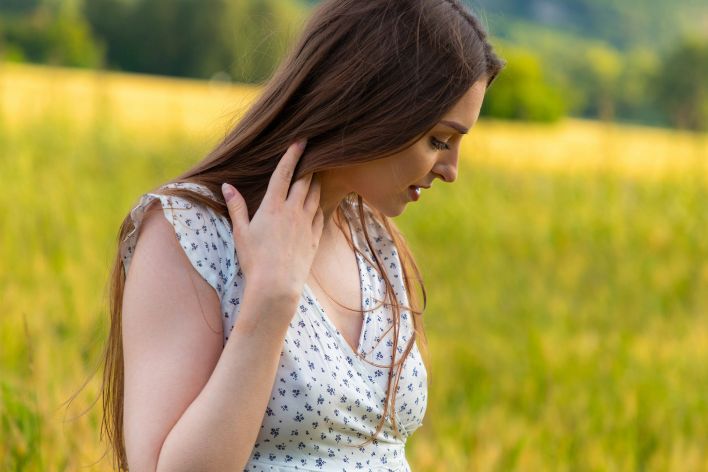Julia K in In The Field. Thumb 3