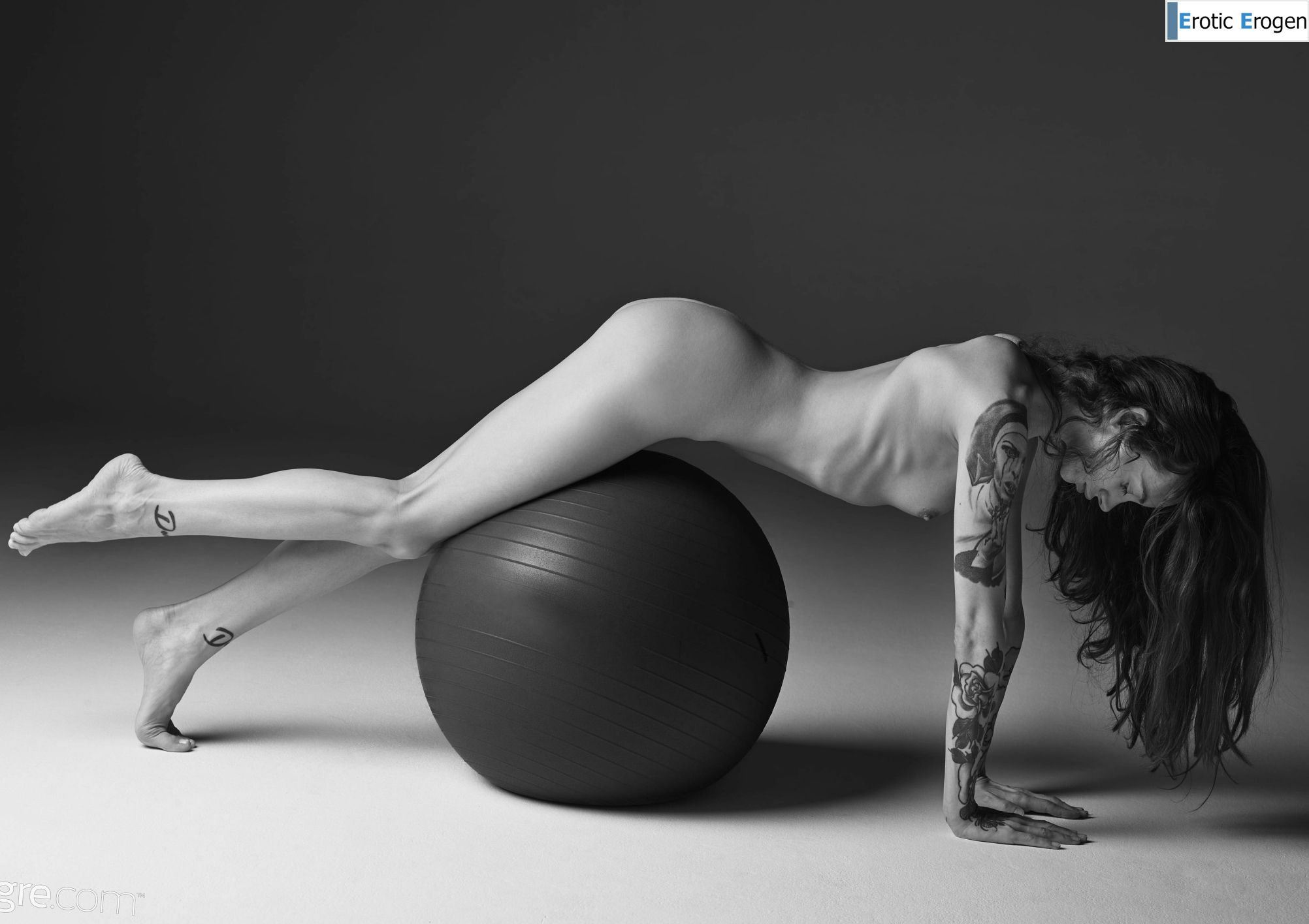Inga in Black And White Nude Art. Picture 29