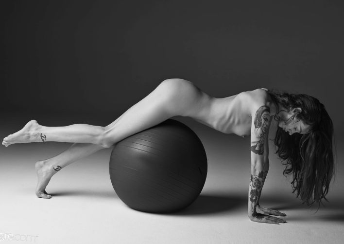 Inga in Black And White Nude Art. Thumb 29